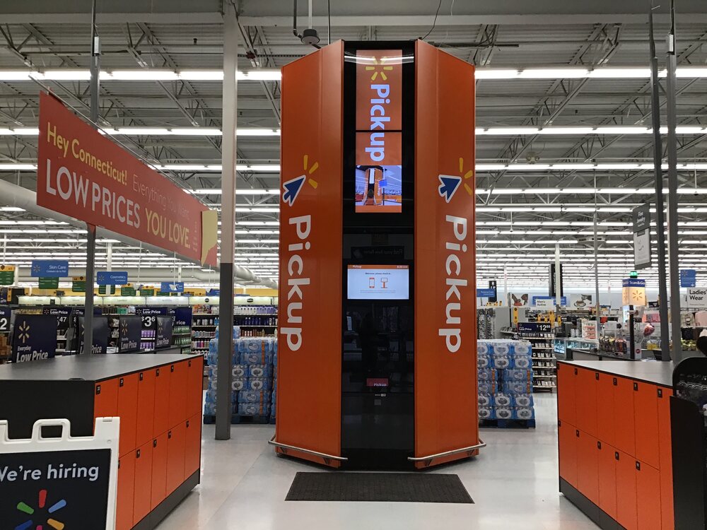 Official Walmart Online Grocery Pickup and Contactless Order Fulfillment Area