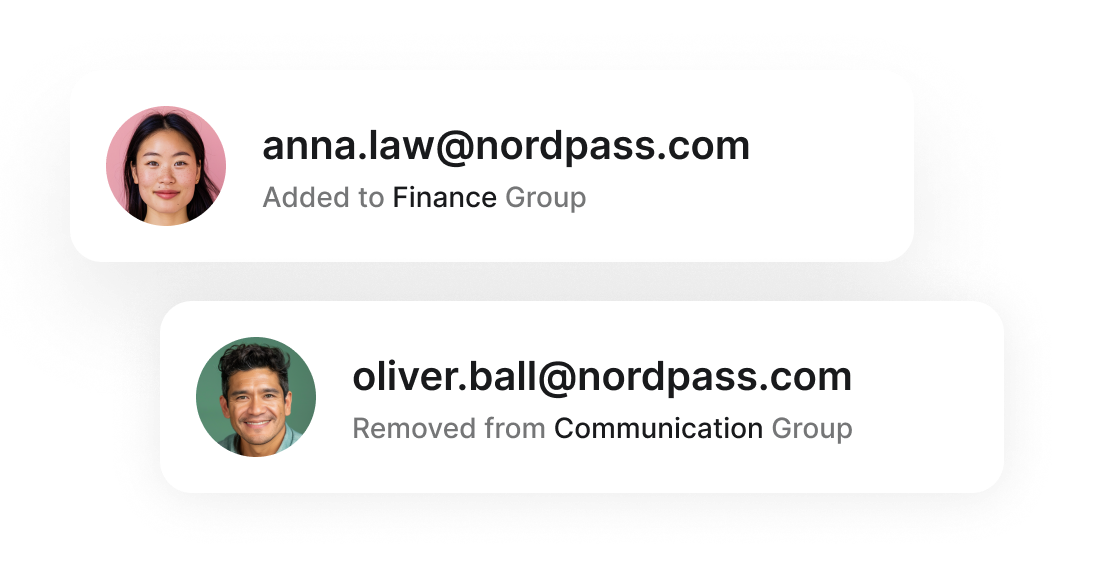 NordPass Business Administration Panel with User Management and Audit Logs